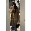 024 Casaco de Lã Novo Outono e Inverno Pequeno Estilo Coreano Preguiçoso Longo Francês Casaco de Lã Feminino 2