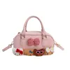 Bolso de Mujer a la Moda, Nuevo Modelo de Primavera, Bolso Tipo Bowling Cuadros Retro Coreano, Bolso Cruzado de Nicho de Tendencia para Niña y Padres