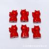 Pulsera de cuentas sueltas con agujero pasante, tallada en arena roja cinabrio de varios estilos, joyería de estilo chino con cuentas, accesorios de bricolaje al por mayor