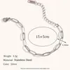 Joyería de acero inoxidable, popular en Europa y América, nuevo accesorio de mano simple de moda, pulsera de cadena O de acero de titanio, cadena de serpiente, clip de papel para mujer