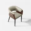 Nueva Silla de Comedor Estilo Italiano Lujo Ligero 2026 para Hogar, Hotel de Alta Gama, Restaurante Comercial, Silla de Cuero con Respaldo, Silla de Mesa de Comedor
