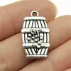25x14mm 3.1g Plata Antigua Accesorio DIY Colgante Colgante de Barril de Vino