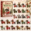 Calendario de Adviento de Navidad y Halloween Caja Sorpresa Búho Husky Dachshund Colgante Acrílico Caja Sorpresa Festiva