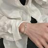 Pulsera de Lujo Ligero Pequeña Estrella de Amor Cuentas Plateadas Pequeñas Frijoles Pulsera de Perlas Barrocas Estilo Japonés y Coreano para Mujer Pulsera Versátil