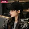 Boné de Baseball Liso de Veludo para Casal Masculino e Feminino Estudantes Casuais Chapéu Macio Estilo Japonês Cabeça Grande Gorro Quente