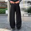 Nuevos jeans para hombre de otoño, estilo americano moderno, negros, corte holgado, versátiles, estilo japonés, plisados, diseño de nicho, pierna recta