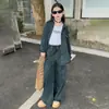 Conjunto de Mezclilla para Niñas 2025 Nuevo con Pedrería Estilo Coreano Infantil Moderno Fresco Primavera y Otoño Niños Grandes Pantalones de Pierna Ancha Conjunto de Dos Piezas Moderno