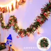 Decoração de Natal Popular Transfronteiriça Atmosfera Tiras Coloridas de Rattan de Natal Arte com Leite Papai Noel Árvore de Natal Decoração com Fita