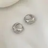 Pendientes de Plata 925 con Cierre de Mariposa en Forma de Gota de Agua para Mujer, Diseño de Lujo Ligero, Clips para Orejas de Circonita de Alta Gama, Pendientes Simples, Modernos y Versátiles