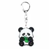 Llavero Creativo de Panda Lindo de Dibujos Animados Colgante de Decoración para Mochila de Estudiante Accesorio de Acrílico Regalo