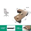 Mesa e cadeira de escritório de luxo leve combinação moderna simples mesa de presidente chefe sala de líder móveis de ponta mesa grande de gerente