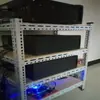 Estante de Almacenamiento para el Hogar Caja de Computadora de Metal Desnudo para Estudio Soporte para Placa Base Estante de Ángulo de Acero para el Hogar Estante Principal para Mover Ladrillos