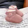 Botas de Neve Infantis com Forro de Lã, Espessadas para o Inverno, Sola Macia, Unissex, Impermeáveis, Antiderrapantes e Quentes