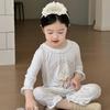 Verano 50 Yousi Traje de manga siete cuartos Niños y Niñas Ropa de Casa Pijama Clase A Modal Fino Ropa para Aire Acondicionado