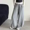 Pantalones Deportivos Casuales para Niñas 2026 Otoño Nuevo Estilo para Niños Medianos y Grandes Cintura de Puntos Color de Contraste Pierna Curva Pierna Ancha Pantalones Deportivos