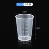 Taza Medidora Pequeña de Plástico con Escala Mililitro Hogar Bebé Taza Medidora Pequeña con Tapa Contenedor 5ml 10ml 50ml 100