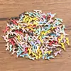 10 Colgantes de Acero Inoxidable Multicolor Dorado de Doble Cara con Goteo de Aceite para Peces, Cangrejos, Delfines, Corales, Caballitos de Mar DIY para Viajes de Commuting a la Moda