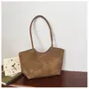 Bolsa Feminina Estilo Coreano Simples Retrô com Textura Trançada 2026 Nova Grande Capacidade Moda Versátil Bolsa de Ombro Bolsa de Mão para o Dia a Dia