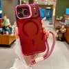 Case de Celular Magnético Skin-Feel Camaleão Hot-Selling Transfronteiriço Iphone17/18 Promax 16 com Suporte para Lente