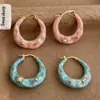 Brincos de Esmalte Azuis de Verão Estilo Coreano para Mulheres, Nicho, Simples, Versátil, Brincos de Alto Padrão, Argolas, Presilhas, Tarraxas, Acessórios de Orelha