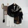 Lenço Feminino Versátil de Textura Leve Lenço de Seda Antiga Padrão de Dinheiro Retrô Algodão Linho Xale Longo Estampa de Leopardo Luxuosa Para Ambientes com Ar Condicionado ao Ar Livre