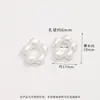 Estrella de Mar de Concha Imitación Flor de Cinco Pétalos Perforada Agujero Cuentas DIY Hecho a Mano Cuentas Decoraciones para Uñas Accesorios de Ropa Materiales
