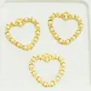 Accesorios Coreanos al por Mayor Patrón de Corazón Electrochapado Collar de Perlas Pulsera Colgante Individual Joyería Accesorios de Aleación DIY