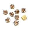 12mm Costurado à Mão Diamante Girassol Liga Strass Artesanal DIY Roupas Bolsa Pulseira Acessórios de Joia Material