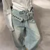 Em Estoque Primavera 2026 Novo Jeans Casual Retro Coreano Simples Vintage de Cor Clara Cintura Alta Emagrecedor Perna Reta para Mulheres