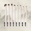 Conjunto de 8 Pincéis para Sombras Porcelana Nuvem Cangzhou Pincéis de Maquiagem Pincel para Iluminar Pincel Lâmina Pincel para Detalhes dos Olhos Cangzhou Pincéis de Maquiagem