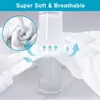 Amazon Protector de Colchón Suave Transpirable Impermeable Cubierta de Colchón Protector de Colchón Blanco