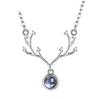 Collar de proyección de moda de celebridad de Internet para mujer, alas de ángel, cadena para clavícula, colgante, moderno, un ciervo, regalos para novia