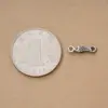 Colgante de cuenta de pez koi vintage sólido de doble cara de plata pura s925 accesorio de doble cierre de pez pequeño anillo doble material para pulsera DIY