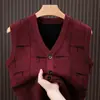 Recomendação de Tendência Popular: Colete Grosso com Forro de Lã, Suéter de Lã com Costas Abertas, Tricô, Suéter com Gola Henley