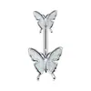 Joyería de Acero Inoxidable Europea y Americana Transfronteriza Incrustada con Circonita Diamante de Amor Luna Mariposa Abeja Piña Piercing Anillo para el Ombligo