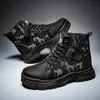Botas Martin Camuflaje Transfronterizas Nuevas de Caña Alta para Hombre Botas de Algodón de Suela Gruesa para Exteriores Tendencia Camuflaje Calzado de Trabajo Venta al por Mayor