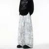 Calça Jogger Tie-Dye para Homem Primavera e Outono Estilo Preguiçoso Solta Perna Reta Perna Larga Casual Tamanho Plus Solta Moda Calça Longa