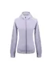 Chamarra sudadera morada ajustada para mujer, con hombros rectos y cintura ceñida, nuevo modelo 2026, ropa casual con capucha para yoga para primavera y otoño