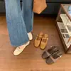 Mules Únicas de Tacón Cuña Tejidas Retro de Punta Cerrada para Mujer, Para Usar al Aire Libre, Sandalias Mary Jane Verano 2026
