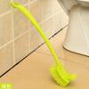 Cepillo de Limpieza para Baño Doméstico Cepillo para Inodoro de Mango Largo Cepillo para Inodoro Montado en la Pared Cepillo para Inodoro de Doble Cara Sin Ángulos Muertos Cepillo para Inodoro Curvo
