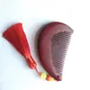 Peine de Boda Madera Corazón Rojo en Forma de Peine Par de Acompañantes de la Novia Dote Ceremonia de Manos Par de Borlas