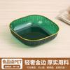 Prato Transparente de Osso para Cuspir PET Doméstico Grau Alimentício Luxo Leve Prato para Petiscos Sobremesa Mesa de Jantar Sala de Estar Mesa de Centro Prato de Frutas