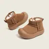 Zapatos de Algodón para Niños, Botas de Nieve Cálidas de Invierno, Forro de Felpa, Engrosados, Suelas Suaves Sólidas, Antideslizantes e Impermeables, Modernos y Versátiles para 1~7 Años