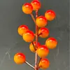 Simulação Ramo de Frutas Vermelhas Frutos de Azevinho Fruto do Dinheiro Arroz Fragrante Fruta Vermelha Fruta Auspiciosa Flor Artificial para Sala de Estar Decoração de Hotel, Casamento