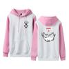 Moletom com Capuz Estilo Espada Série Berserk Lendária Forrado com Fleece Tamanho Plus Size Unissex para Casais Moletom Fashion com Capuz Cor Contrastante