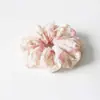 Scrunchie de Renda Bordado Grande Novo para Mulheres 2026, Acessório de Cabelo Elástico de Cetim com Estampa de Leopardo de Alta Qualidade