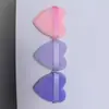 Suministro Directo de Fábrica de Borlas de Polvo de Terciopelo de Cristal Ultra Suave Personalizadas para Fijar Maquillaje, Juego de 3 Borlas de Algodón con Forma de Corazón