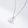 Collar de Perlas de Plata S925 Arvaleff Diseño de Nicho Colgante de Alta Gama Femenino Versátil Cadena para Clavícula para Mujeres