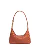 Bol Nuevo Tejido a Mano para Mujer de Principios de Otoño, Bolso para Lonchera de Cuero Suave, Bolso Hobo para Debajo del Brazo, Bolso Dumpling, Bolso Tofu Versátil de Lujo Ligero