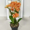 Planta en Maceta Adelfa Transfronteriza Bonsái Hoja de Camote Pequeño Flor Artificial Falsa Planta Verde Decoración de Escritorio Sala de Estar Arreglo de Flores Falsas